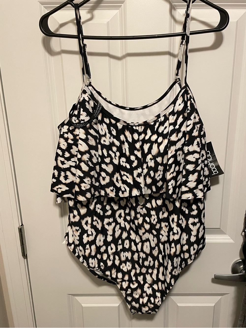 Boohoo Plus Size 22 Leopard Print One-Piece Swimsuit